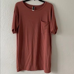 Mauve T-shirt Dress